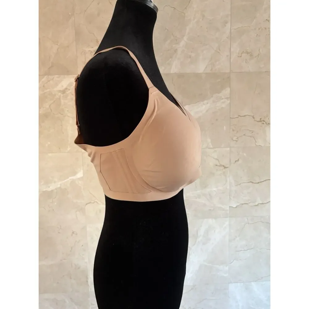 Honeylove Liftwear Crossover Wireless Bra — 3X 44C - 44D Sand / Nude Comfort